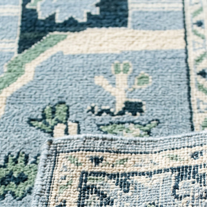 Alfombra de Lana de Lujo Clásica Anudada a Mano con Diseño Decorativo de Patrón Floral Geométrico para Sala de Estar y Dormitorio - Product Image 5