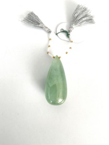 Pierre précieuse naturelle en forme de goutte, aigue-marine lisse, pour la création de bijoux fins - Product Image 3