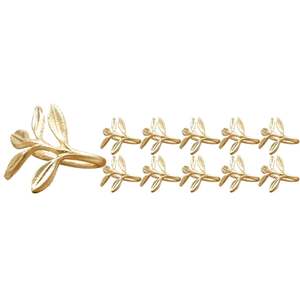 Anneaux de serviette en feuille d'or pour la décoration de table de mariage - Product Image 2