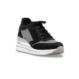 Baskets noires de style basket-ball AT7297 avec fermeture éclair et motif à lacets - Product Image 2