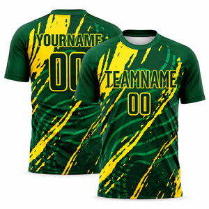 Maillot de football personnalisé sublimé pour homme, séchage rapide, respirant, manches courtes, col entièrement imprimé, uniforme sportif athlétique - Product Image 1