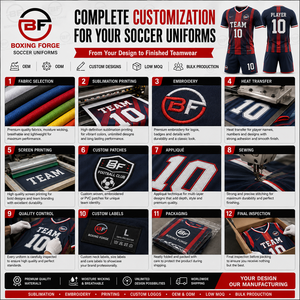 Conjunto de Uniforme de Fútbol Sublimado Personalizado, Camiseta de Manga Corta con Cuello en V para Hombre, Uniforme de Equipo Azul, Absorbe la Humedad, Ajuste Atlético, para Todas las Temporadas - Product Image 4