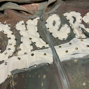 Sweat à capuche zippé épais délavé à l'acide pour homme Rexfit Sports, style urbain, impression personnalisée, OEM ODM, sweats à capuche entièrement zippés OEM - Product Image 4