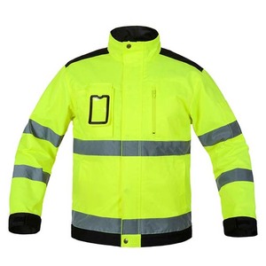 Veste de travail d'hiver imperméable pour hommes, haute visibilité ANSI Classe 1, bandes réfléchissantes LED, logo personnalisé OEM/ODM - Product Image 1