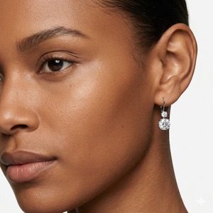4.40CTW Lab Grown Diamond Lever <b>Back</b> <b>Drop</b> Earrings IGI Certification 14KT Gold Trendy Design VS1 Clarity Wedding/Engagement - Product Image 6