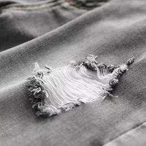 Shorts en jean déchiré respirant pour hommes, fabriqués sur mesure, en toile de coton coupe-vent, style décontracté, pour garçons - Product Image 2