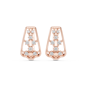 Pendientes de Aro Bali Minimalistas de Plata de Ley 925 Chapados en Oro Rosa de 18K con Circonita Elegante, Lujo Diario para Mujer - Product Image 2