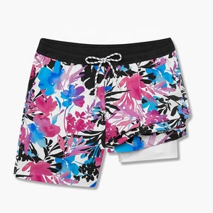 Short de Bain Homme Style High Street 100% Polyester Séchage Rapide et Anti-Rides Motif Solide Impression par Sublimation Maillot de Plage - Product Image 1