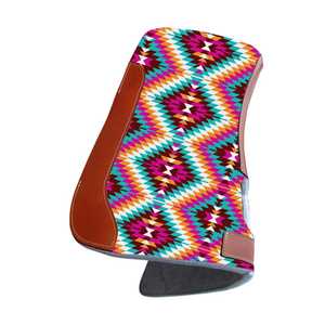 High Quality Horse Saddle Pads Great Quality Turquoise Tie Dye Print Felt Saddle Pad Western Saddle Pads - Product Image 2