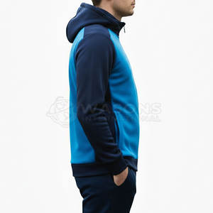 เสื้อแจ็คเก็ตวอร์มอัพสำหรับผู้ชายสำหรับการฝึกก่อนออกกำลังกายและหลังออกกำลังกาย เสื้อแจ็คเก็ตระบายอากาศสำหรับผู้ชายสำหรับการฝึกซ้อมที่เข้มข้น - Product Image 2