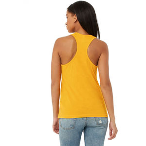 Débardeur long Bella Canvas Gold Color 6008 pour femme, en jersey, dos nageur, coton et polyester, respirant, pour la gym, le fitness et l'entraînement. - Product Image 2