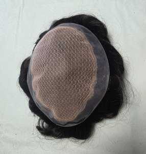 ท็อปเปอร์ผมชาย Taz Hair BD  วิกผมแท้แบบ Remy  ฐานผ้าไหม  ฐานลูกไม้ PU  ทรงผมตรง  เส้นผมธรรมชาติ  ผมอินเดีย  ขนาด 6x7 - Product Image 6