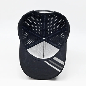 Black Camouflage Mesh Trucker Cap 6-Panel Adjustable Back Closure Outdoor Casual Hat for Adults Spring Summer Wear - Product Image 6