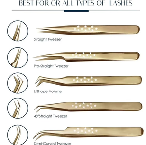 ชุดแหนบติดขนตาเคลือบทอง พร้อมปลายที่แม่นยำและกล่องเก็บ - Product Image 3