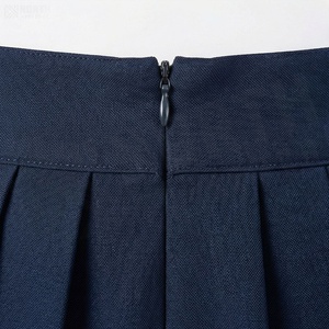 Women Pleated <b>Mini</b> Skirt Solid Color High Waist Comfortable All Seasons Woven Polyester Dress Skirt - Product Image 4