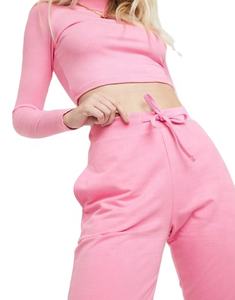 2023 Wholesale Custom Logo Rhinestom Embroidery Cotton Jogging Suit Womens <b>Hoodie</b> Set Tracksuit Sweatsuit Women Sweat Suits - Product Image 3