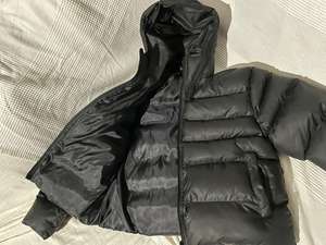 Chaqueta de Plumón Cálida para Hombre, Diseño Grueso con Capucha y Cintas Decorativas, Gran Venta - Product Image 2