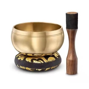 Cuenco tibetano tradicional de metal para meditación, terapia de sonido, yoga, sanación y mindfulness. - Product Image 1