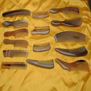 Peigne à cheveux en corne de buffle fait main avec manche, lisse et poli, en corne naturelle, pour le soin de la barbe, démêlant, pour hommes, femmes et usage en salon - Product Image 2