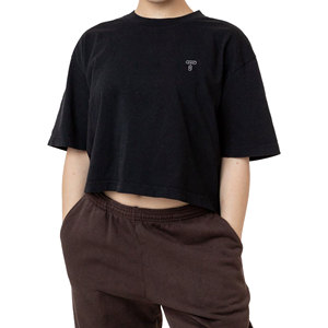 Camiseta recortada informal para mujer, Top corto sólido de secado rápido con cuello redondo para el verano, estilo popular sin mangas para mujer - Product Image 2