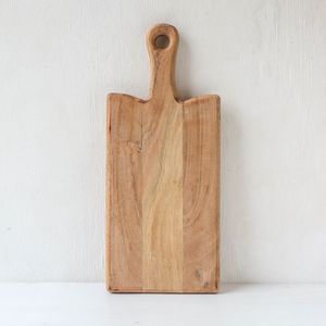 <b>Wood</b> Rectangle Chopping Block With Handle Natural Finish Kitchen Cutting Board Single <b>Piece</b> - Product Image 2