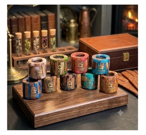 Quemador de Incienso de Sándalo Chino con Aspecto de Mármol y Tapa de Madera, Quemador de Aromaterapia Religioso, Decoración de Escritorio con Logotipo Personalizado - Product Image 1