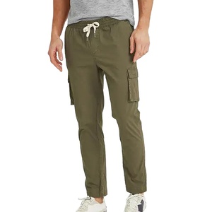Men’s Cargo Jogger Pants Oversized Patch Pockets Training Workout <b>Drawstring</b> <b>Trousers</b> Elastic Cuff Casual Streetwear Pants - Product Image 1