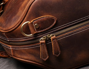 Bolso de viaje de cuero para hombre, bolsa de mano deportiva para gimnasio y gimnasio, a la moda, Weekender, 0219 - Product Image 5