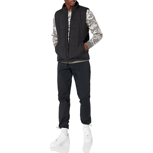 Gilet matelassé bleu clair, veste sans manches bleu poussière pour homme, gilet matelassé décontracté en duvet alternatif - Product Image 4