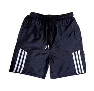 Pantalones cortos de mezclilla para hombre cómodos e informales colección en línea pantalones cortos de mezclilla formales para ropa de verano cintura elástica liso teñido no tejido - Product Image 4