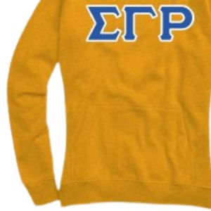Sudadera Clásica con Capucha Sigma Gamma Rho Amarilla para Mujer, Sudadera Informal con Letras Griegas, Sudadera con Capucha Personalizada - Product Image 6