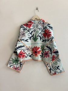 Handmade Vintage Suzani Embroidery <b>Jacket</b> For Women's Boho Ethnic <b>Jacket</b> Coat Gift For Her Bohemian Street Style Coat - Product Image 3