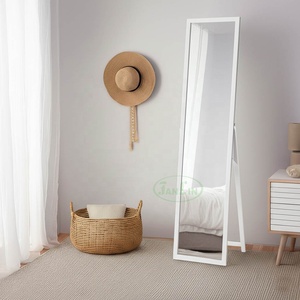 Miroir de dressing pleine longueur en bois massif antique miroir de sol sur pied salon chambre ménage miroir de sol sur pied en bois - Product Image 2