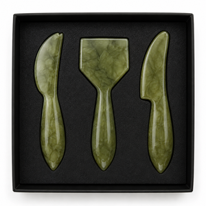 Ensemble d'ustensiles à fromage en résine de luxe, écologique et compatible lave-vaisselle, comprenant fourchette de service, couteau à beurre, spatule et coupe-fromage, pour la maison et la cuisine - Vente chaude - Product Image 1