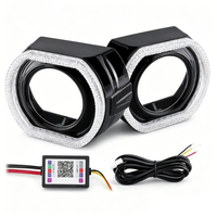 RA5D 3.0 pouces pour BMW : Cache-projecteurs, anneau LED RGB Angel Eye, mode de bienvenue, clignotant séquentiel, accessoires de rétrofit pour phares