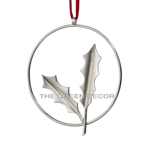 Luxury fabric Santa Clause Electric Aluminum Metal Unique Shape Shinny Polished Gold Antique Finished Christmas Hanging - Product Image 3
