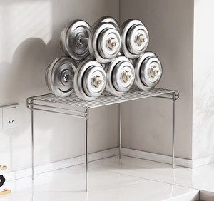 Estante de Almacenamiento de Cocina de Acero Inoxidable, Organizador de Encimera de 2 Niveles con Estante Ajustable para Ollas y Especias, Diseño Minimalista - Product Image 2