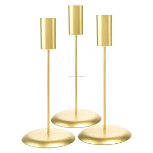 Gold Candle <b>Holders</b> Set 3 Decorative <b>Candlestick</b> <b>Holder</b> for Formal Events Wedding and Party Decoration - Product Image 4