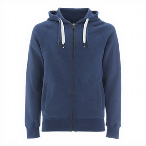 Men's Solid Color Hooded <b>Zipper</b> <b>Sweatshirt</b> Regular Fit Casual Knitted Cotton Hoodie Autumn Wear - Product Image 1
