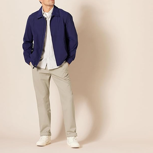 <b>Men's</b> <b>Khaki</b> Straight Fit Casual Trousers Mid Waist Button Fly Anti-Wrinkle Oxford Cotton <b>Pants</b> Spring Style - Product Image 4