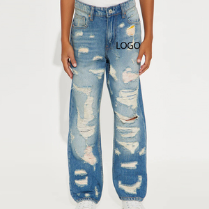 Pantalones Vaqueros de Corte Recto para Niños con Cierre de Cremallera y Botón Resistentes para Mayor Comodidad, Diseño de Alta Calidad con Logotipo Personalizado 2026 - Product Image 1