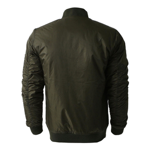 Men's Olive Green Bomber <b>Jacket</b> Covered Button Closure Square Collar Casual <b>Waterproof</b> Polyester Slim Fit <b>Long</b> Patchwork Autumn - Product Image 5