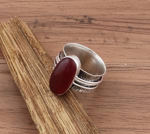 Bague de mariage en argent sterling pour femme avec turquoise, pierre solide sculptée à la main, bijoux en pierres précieuses, prix d'usine, approvisionnement en gros - Product Image 4