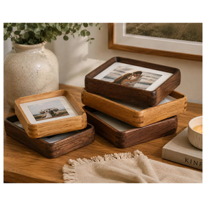 Solid Wooden <b>Oak</b> Photo <b>Frame</b> Handmade 4x6 5x7 Laser Inscription Creative Customized Decoration Price - Product Image 4