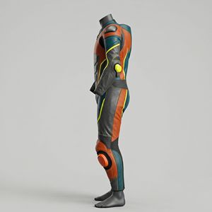 Traje de Motocicleta de Cuero para Hombre, Manga Larga, Bloques de Color, Transpirable, para Todas las Estaciones, Ropa de Carreras - Product Image 2