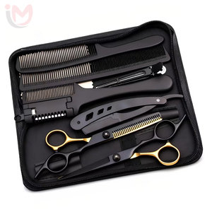 Professional Stainless Steel Salon Hair Scissors Clean Combination Straight & Thinning Scissors with Styling Comb - Product Image 5