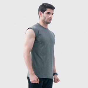 Débardeur de sport personnalisé pour homme, décontracté, style singlet de lutte, vêtement d'entraînement, t-shirt d'été pour la course, service OEM - Product Image 4
