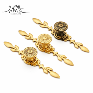 Manufacturer Direct Sales Furniture Hardware Contemporary <b>Brass</b> Solid Thickened School Drawer and Cabinet Handles - Product Image 1