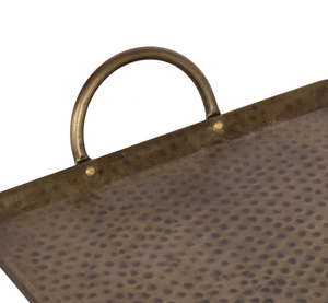 Plateau de service élégant en aluminium martelé au design raffiné, couleur vintage, pour la maison, l'hôtel et la cuisine - Product Image 3