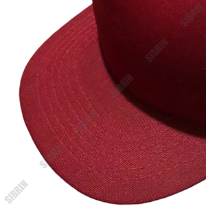 SIBRIN Custom Logo Unisex 6-Panel Baseball <b>Cap</b> Red Beige Mesh <b>Cap</b> Color Cotton Twill Fabric Premium Baseball Hat <b>Flat</b> Brim - Product Image 3